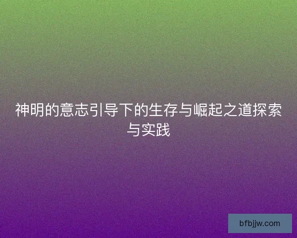 神明的意志引导下的生存与崛起之道探索与实践