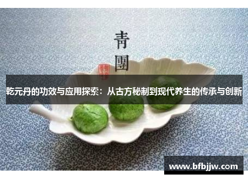 乾元丹的功效与应用探索：从古方秘制到现代养生的传承与创新